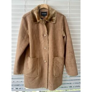 Bernardo Men's Camel Tan Button Up Sherpa Barn Coat Size Medium